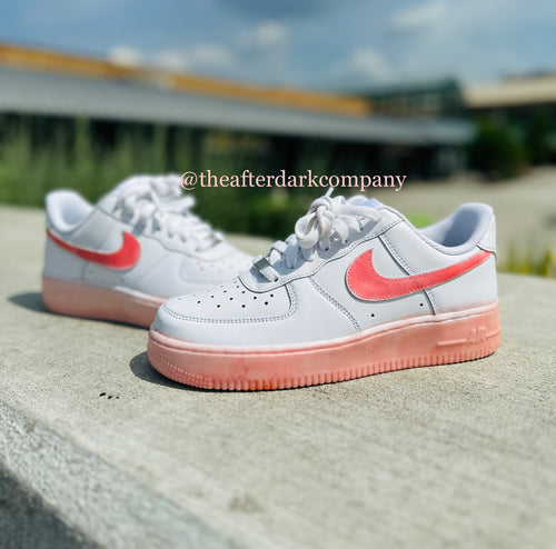 Pink Rubberized AF1s