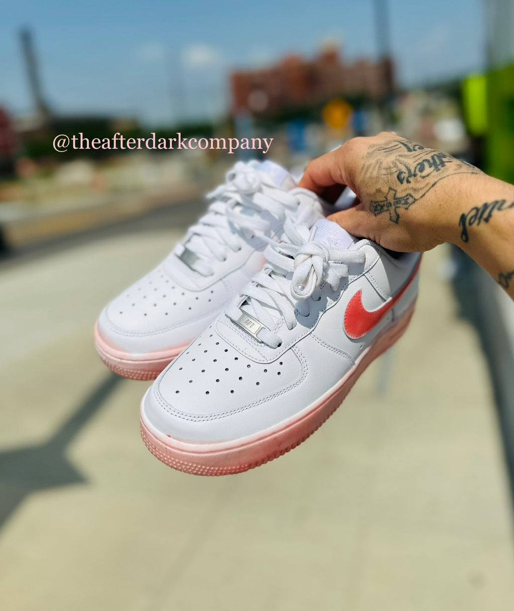 Pink Rubberized AF1s
