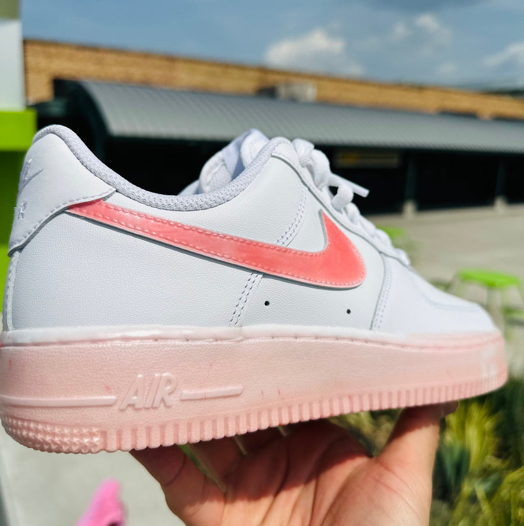 Pink Rubberized AF1s