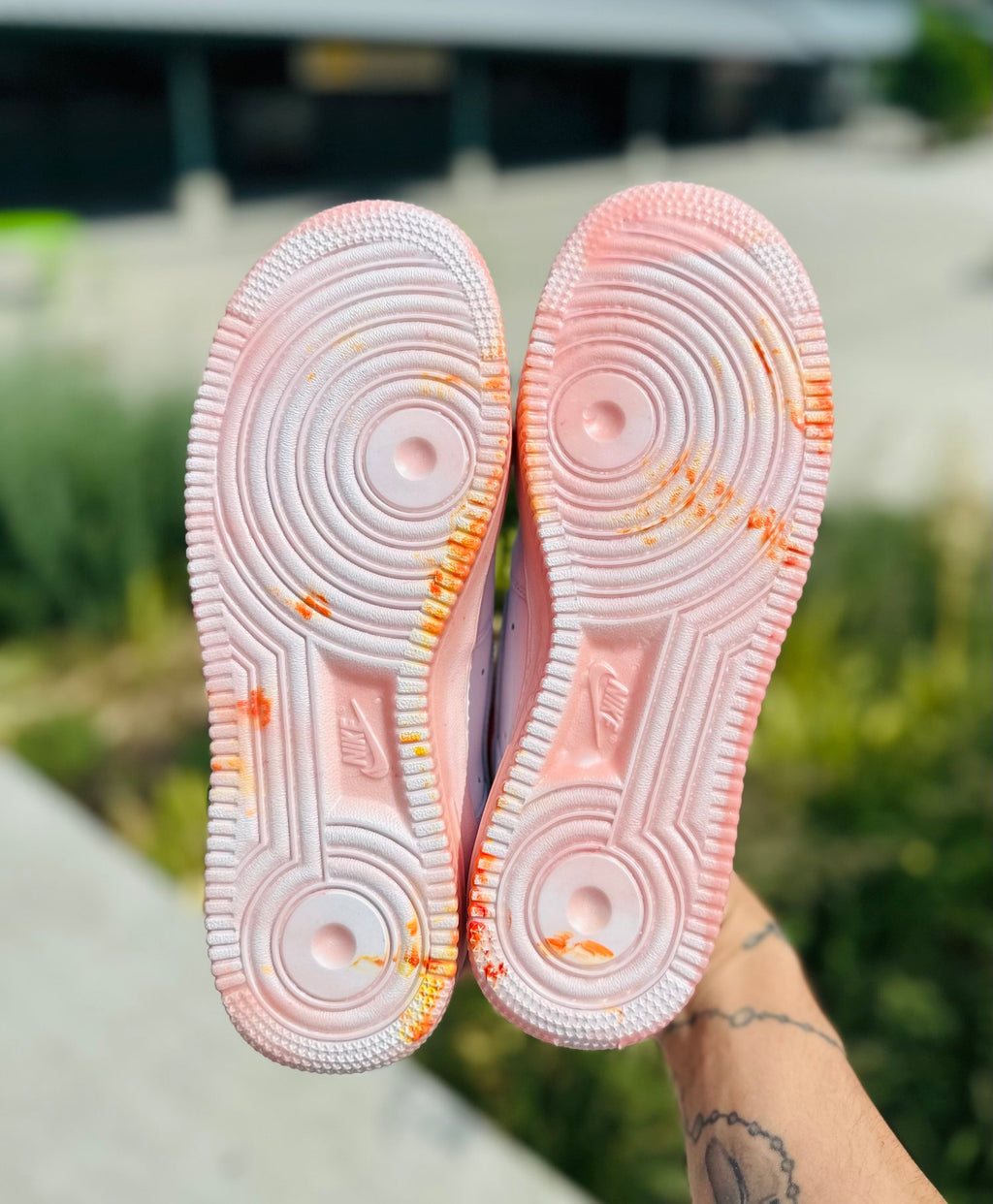Pink Rubberized AF1s